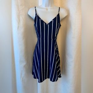Sailor inspired fit and flare A line striped dress nautical - worn only once!